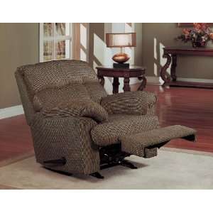    Brown Chenille Fabric Motion Recliner Sofa Chair: Home & Kitchen
