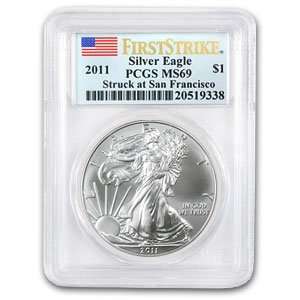   Silver Eagle PCGS MS 69 (San Francisco First Strike) 