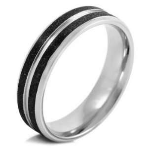   Scrub Stainless Steel Rings Wedding Band Size 11 Justeel Jewelry