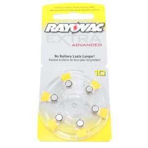  Rayovac 10 (10AE) Hearing Aid Zinc Air Battery   6 Pack 