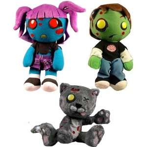  Creepy Cuddlers Zombie Plush Set Of 3: Toys & Games