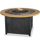 Uniflame LP Gas Fire Pit Table with Slate and Faux Wood Mantel 