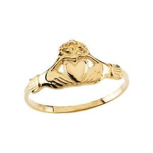    14K Yellow Gold Childrens Claddagh Ring: Katarina: Jewelry