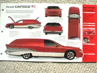 1992 CHEVROLET NOMAD CAPRICE Custom SPEC SHEET/Brochure  
