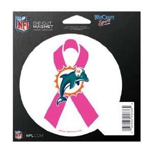  Miami Dolphins Set of 2 Indoor / Outdoor Magnets   Pink 