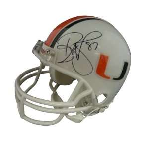  Reggie Wayne Autographed Miami Hurricanes Mini Helmet 