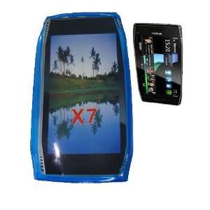   Gel skin case cover pouch holster with screen protector for Nokia X7