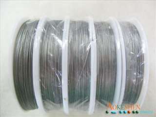 300M/5 Rolls Silver Tiger Tail Beading Wire 0.45mm NH  