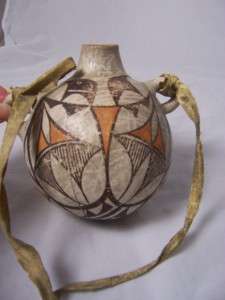 19th c. Acoma Pottery Vessel Water Canteen  