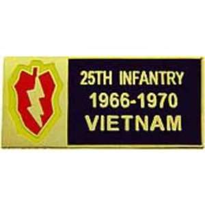  U.S. Army 25th Infantry Division Vietnam Pin 1 1/8 Arts 