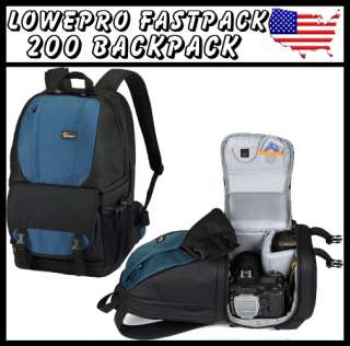 NEW LOWEPRO FASTPACK 200 BLUE BACKPACK  