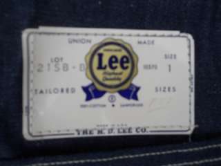   Tags H.D. LEE blue denim sanforized Union Made overalls boys sz 1