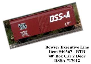 HO Bowser Train DSSA 40 Box Car 2 Door #17012 RTR New!  