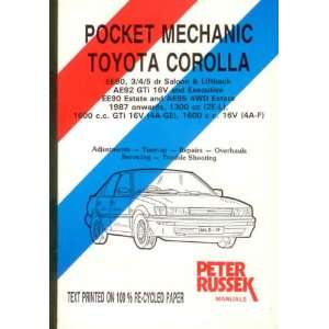   Corolla All Models, 1988 90 (9780907779629) PETER RUSSEK Books