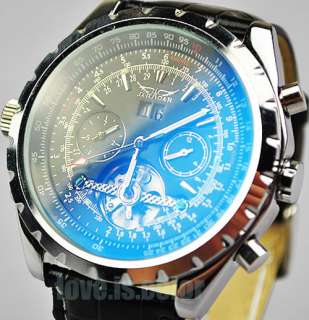 New Discoloration Army Military Style Mens AUTO Watch Mens Big Hands 