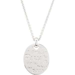   Silver 27.10X22.10 Mm Peace Necklace W/Diamond/Rhodium Plate Jewelry