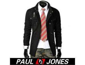 PJ Mens Slim Jackets Coats XS S M L Black/Grey Outwear  