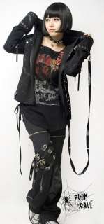 visual kei punk gothic lolita rock fashion bat printed top jacket with 