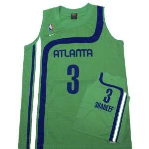 Nike Atlanta Hawks #3 Shareef Abdur Rahim Lime Green Hardwood Classic 