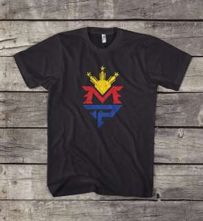 MP Logo Manny PACMAN Pacquiao Boxing Cool T Shirt BK LG  