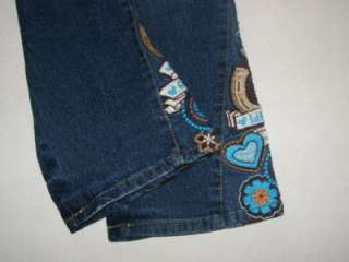 Route 66 Girls Outfit Size 7/8 Jeans Shirt Top Horse Flare  