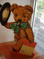 c1950 Hand Painted Bear Brand Advertising Teddy Sign  