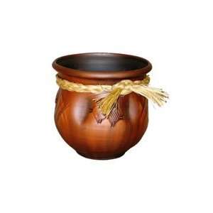  Clay Flower Pot with Decorative Rope 
