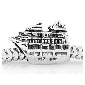    Sterling Silver Reflections Cruise Ship Bead Charm: Jewelry