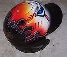 Baseball Batting Helmet Airbrush New Flaming Hot