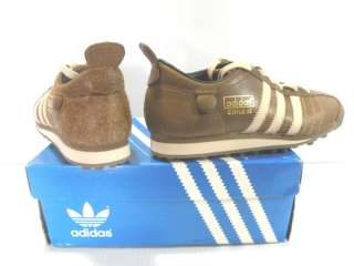 ADIDAS CHILE 62 LEA VINTAGE SNEAKERS MEN SHOES COFFEE/GOLD 012596 SIZE 