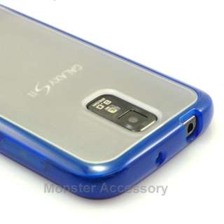 Blue Softgrip Gel Candy Case Cover for Samsung Galaxy S 2 T Mobile 