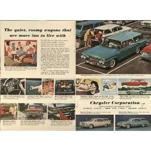  1961 Ad Chrysler Family Wagons 2pg Original Vintage Car 