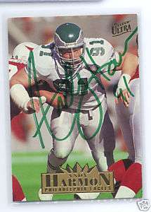 1995 ANDY HARMON AUTOGRAPHED AUTO CARD SIGNED EAGLES  