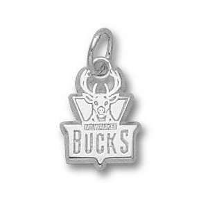 Milwaukee Bucks Solid Sterling Silver Buck Logo 3/8 Pendant  
