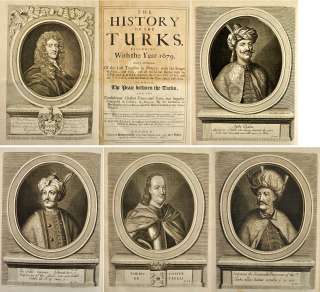 Antique Book History of the Turks by Paul Rycaut 1700  