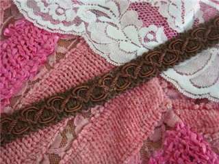 2Yd two Tones Brown Braided Gimp Trim 3/4 w great for upholstery 