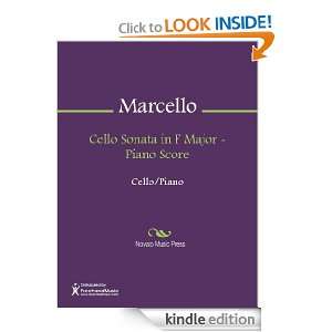 Cello Sonata in F Major   Piano Score Sheet Music Benedetto Marcello 
