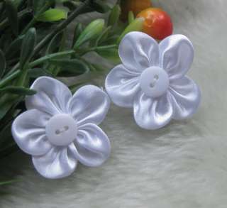   flowers with button Appliques Craft DIY Wedding U pick A1003  