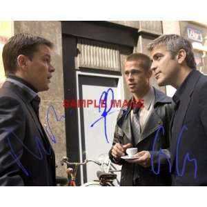   Brad Pitt George Clooney Matt Damon signed OCEANS 12 