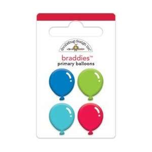  Birthday Celebration Braddies Brads 4/Pkg Arts, Crafts 