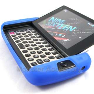 Blue Soft Skin Gel Case Cover For Samsung Sidekick 4G T Mobile