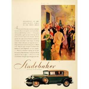  1929 Ad Studebaker Automobile Social Event Wealthy 