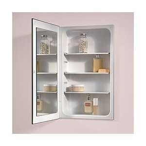   Frameless Single Door Recessed Cabinet with Exterior Mirror Height: 36
