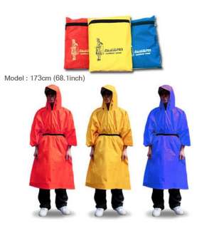 Multi Purpose Poncho Camping Fishing Rain coat Zip up  