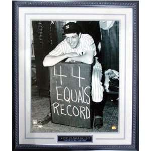 Joe DiMaggio Holding 44 Equals Record Sign in Locker Room 
