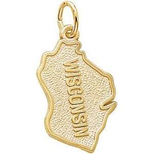  Rembrandt Charms Wisconsin Charm, 10K Yellow Gold Jewelry