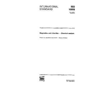  ISO 100581992, Magnesites and dolomites    Chemical analysis ISO 