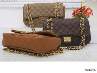 NEW Black Quilted Gold Chain 2.55 Medium Handbags Shoulder Crossbody 