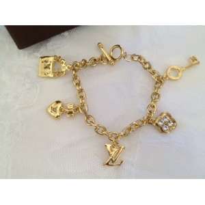   Diamond Heart Key Purse Toggle Chain Bracelet Arts, Crafts & Sewing