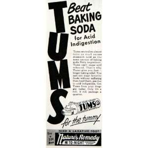 1950 Ad Tums Acid Indigestion Baking Soda Dime Natures Remedy NR 